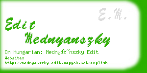 edit mednyanszky business card